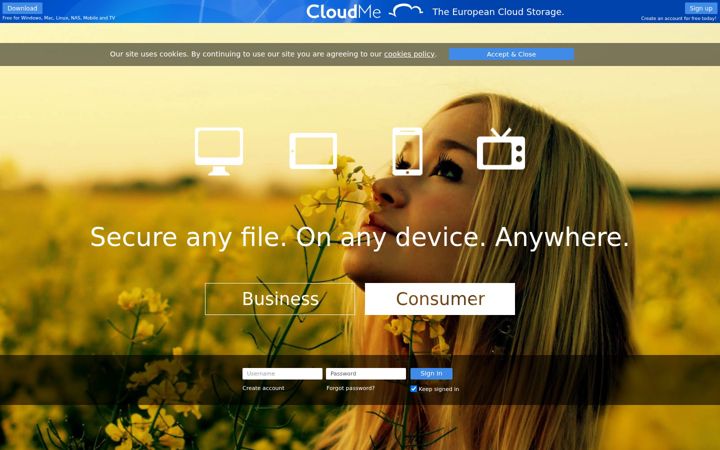 Screenshot of icloud.ru