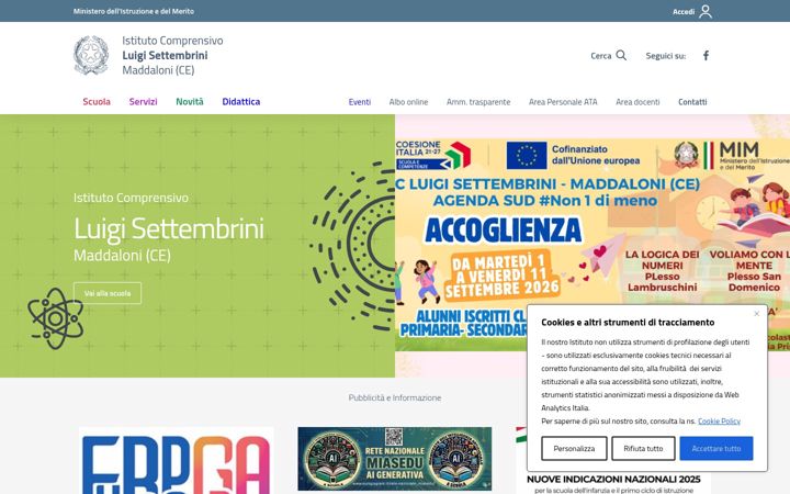 Screenshot of icluigisettembrini.edu.it