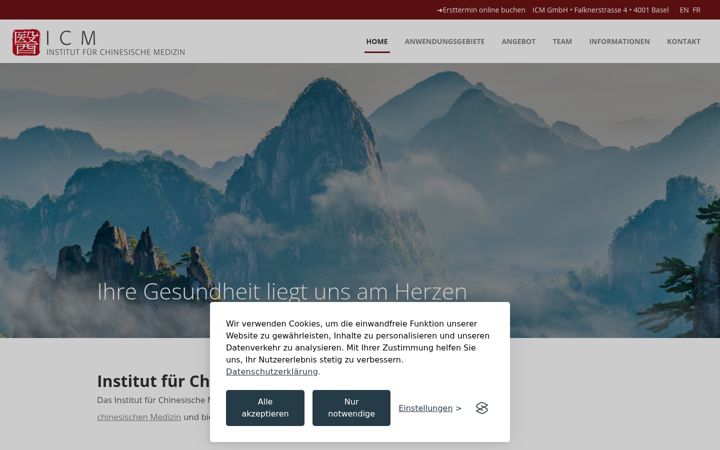 Screenshot of icm-basel.ch