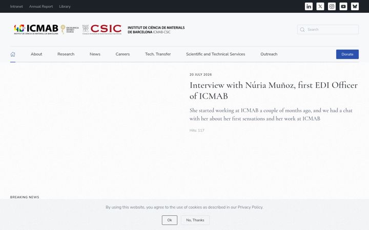 Screenshot van icmab.es