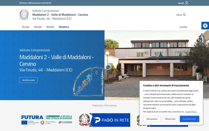 Screenshot of icmaddaloni2valle.edu.it