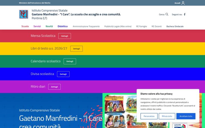 Screenshot of icmanfredini.edu.it