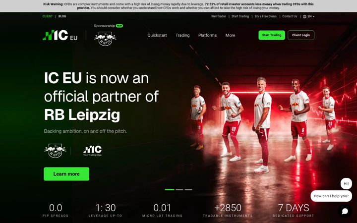 Screenshot of icmarkets.eu