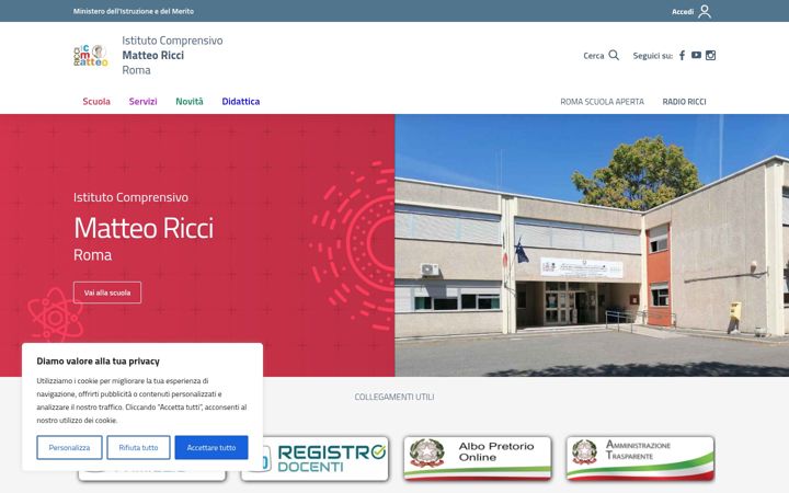 Screenshot of icmatteoricci.edu.it