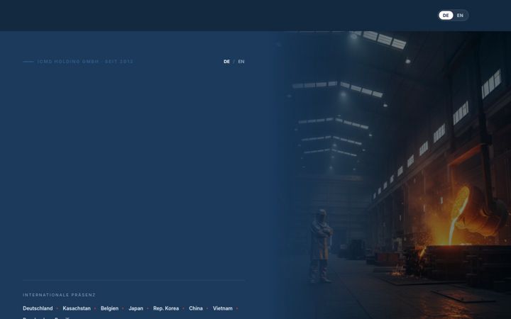 Screenshot of icmd-holding.com