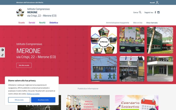 Screenshot of icmerone.edu.it