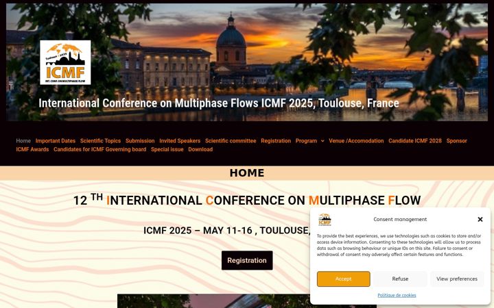 Screenshot of icmf2025.com