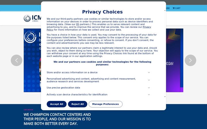 Screenshot of icmi.com