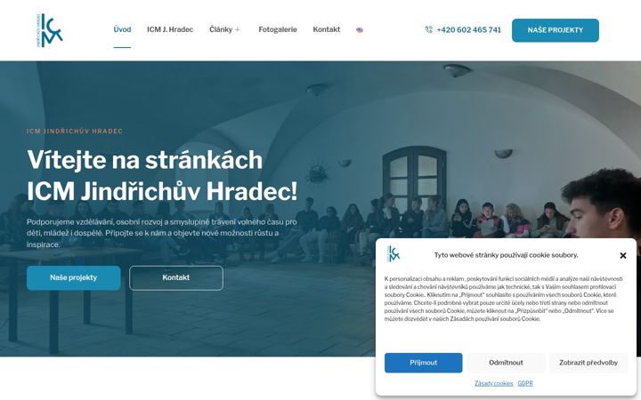 Screenshot of icmjh.cz