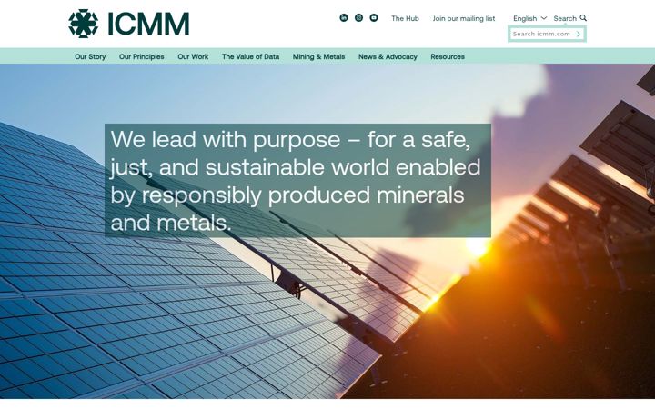Kuvakaappaus sivustosta icmm.com