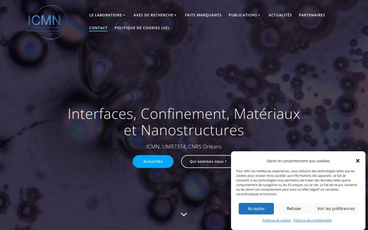 Screenshot of icmn.cnrs.fr