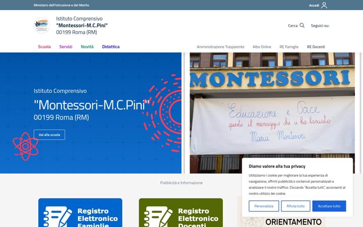Screenshot of icmontessori-pini.edu.it