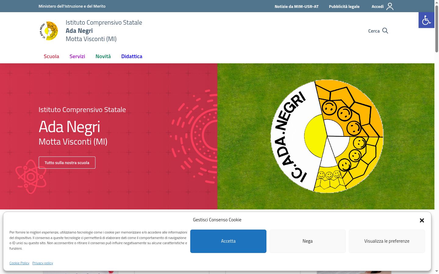 Screenshot του banner συγκατάθεσης που εμφανίστηκε πριν από οποιαδήποτε αλληλεπίδραση