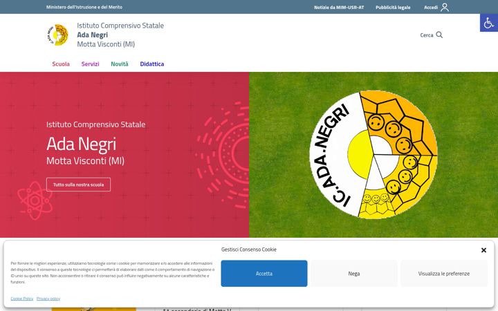 Screenshot of icmottavisconti.edu.it