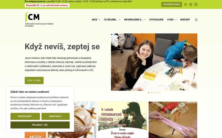 Screenshot of icmprostejov.cz