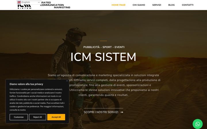 Screenshot of icmsistem.com