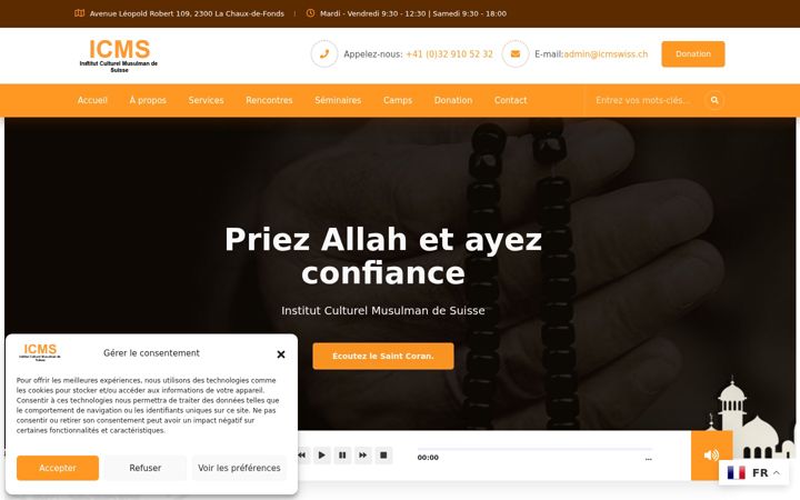 Screenshot of icmswiss.ch