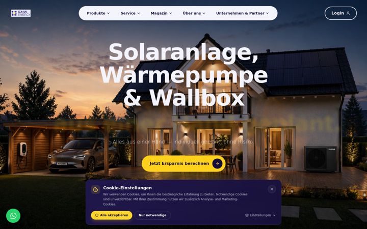 Screenshot of icmwenergy.de