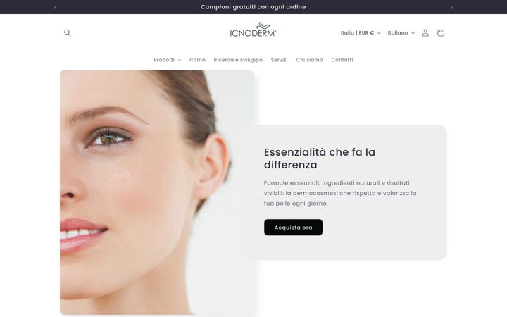 Screenshot of icnoderm.it