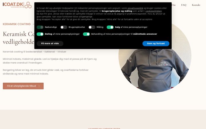 Screenshot of icoat.dk