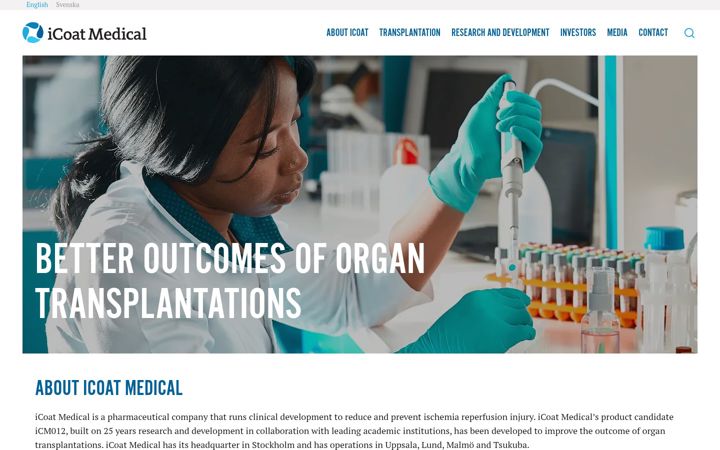 Screenshot of icoatmedical.com