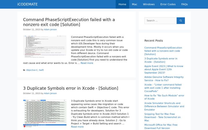 Screenshot of icodemate.com