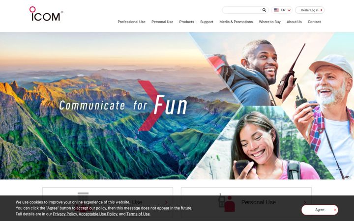 Screenshot of icomamerica.com