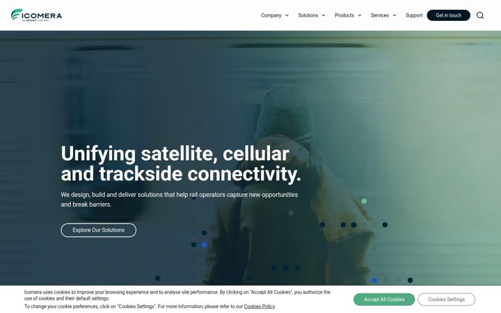 Snímek obrazovky icomera.com