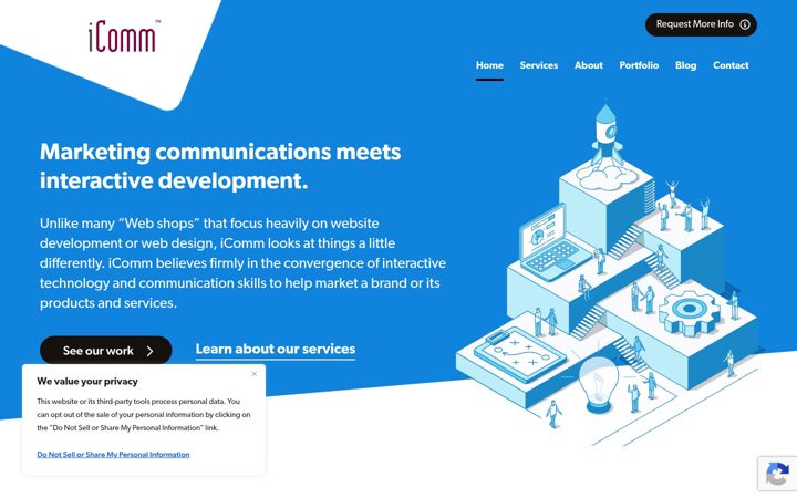Screenshot of icomminteractive.com