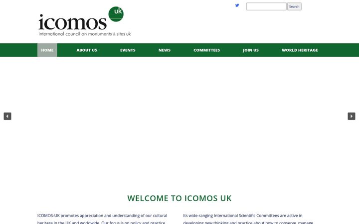 Screenshot of icomos-uk.org