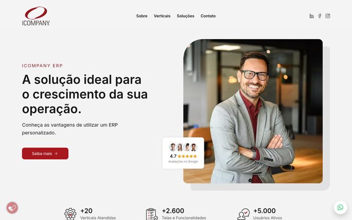 Screenshot of icompany.com.br