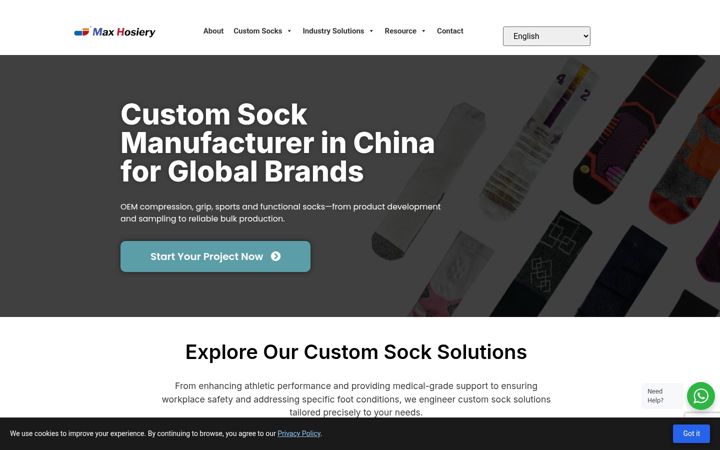 Screenshot of icompressionsocks.com