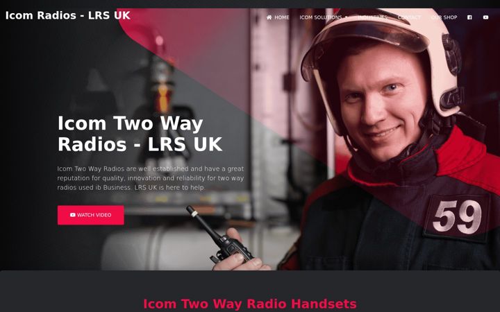 Screenshot of icomradios.co.uk