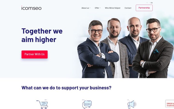 Screenshot of icomseo.com