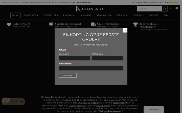 Screenshot of icon-art.nl