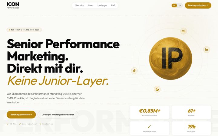 Screenshot of icon-performance.com