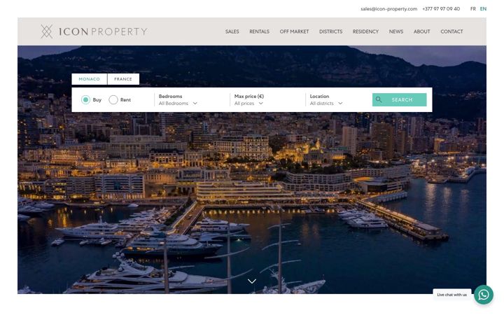 Screenshot of icon-property.com