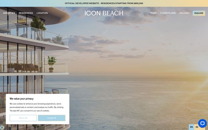 Screenshot of iconbeachresidences.com