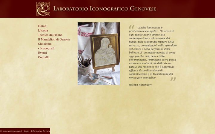 Screenshot of iconesacregenova.it