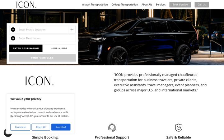 Screenshot of iconexecutive.com