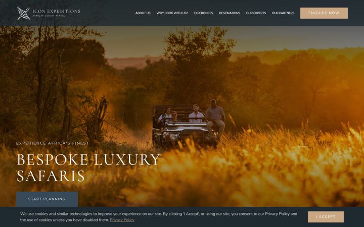 Screenshot of iconexpeditions.com