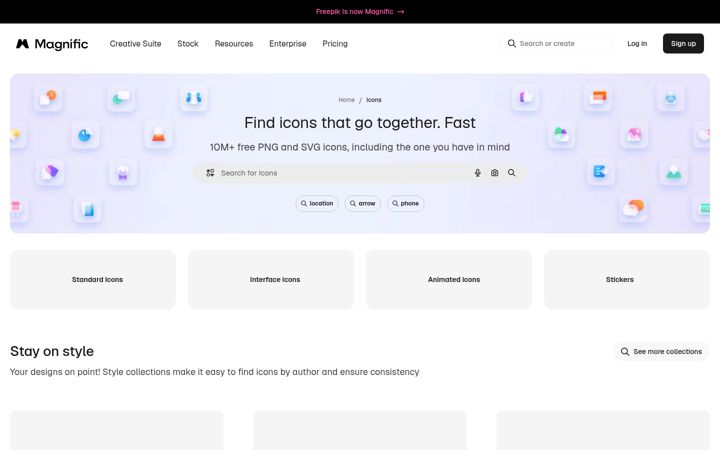 Snimka zaslona za iconfinder.com