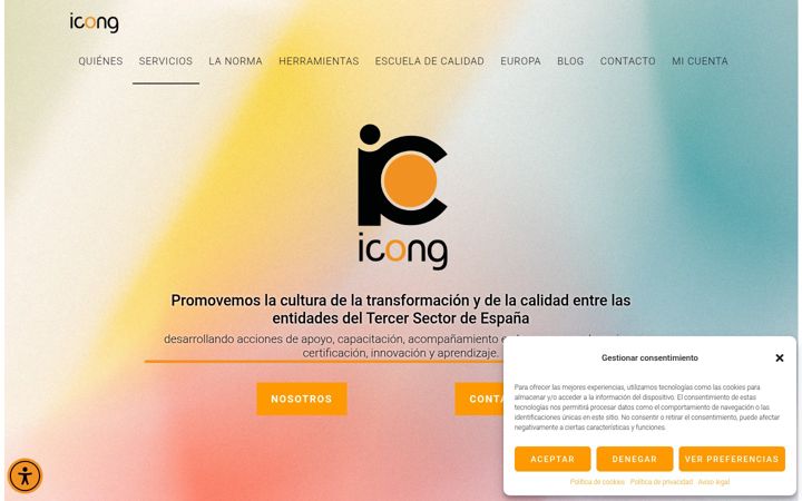 Screenshot of icong.org