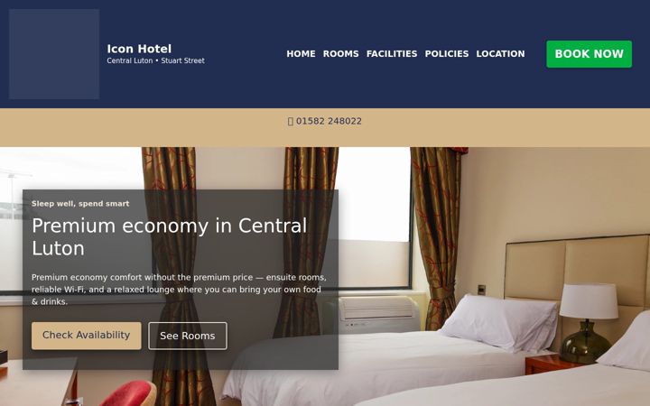 Screenshot of iconhotel.co.uk