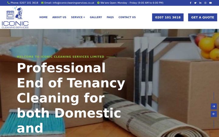 Screenshot of iconiccleaningservices.co.uk