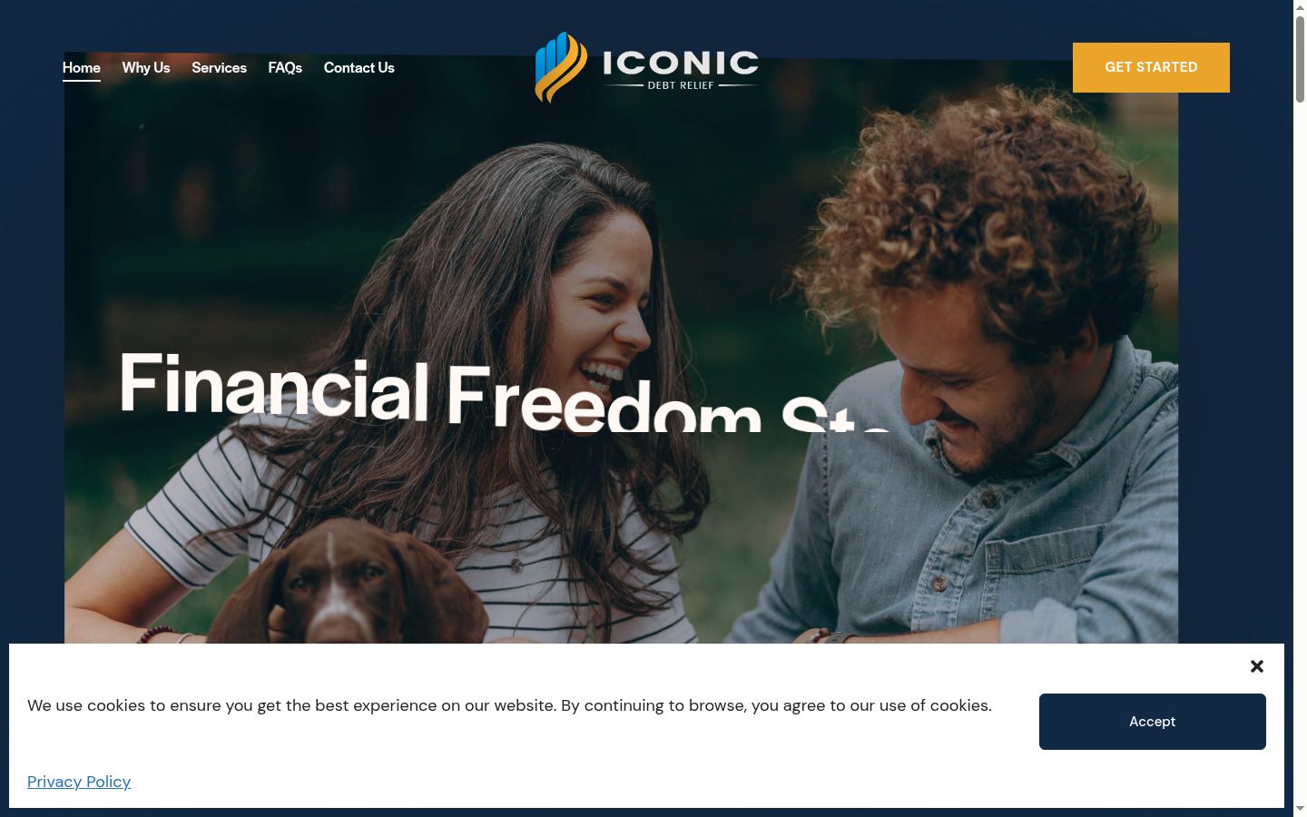 Screenshot of the consent banner shown before any interaction