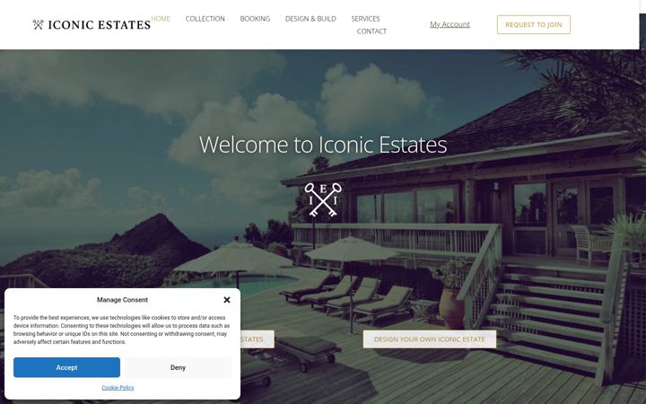 Screenshot of iconicestates.com