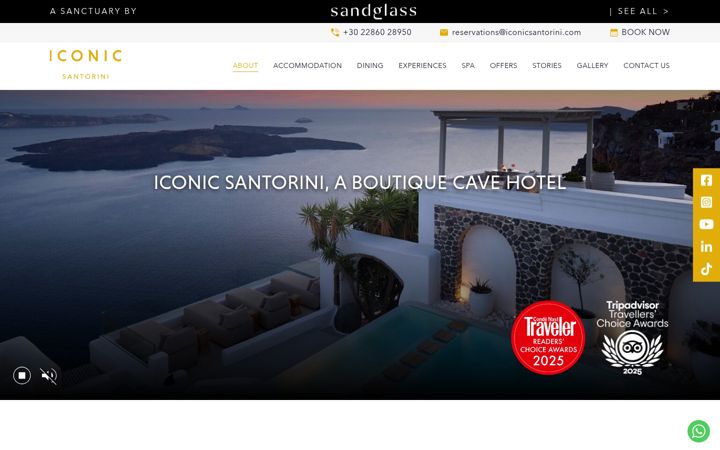 Screenshot of iconicsantorini.com