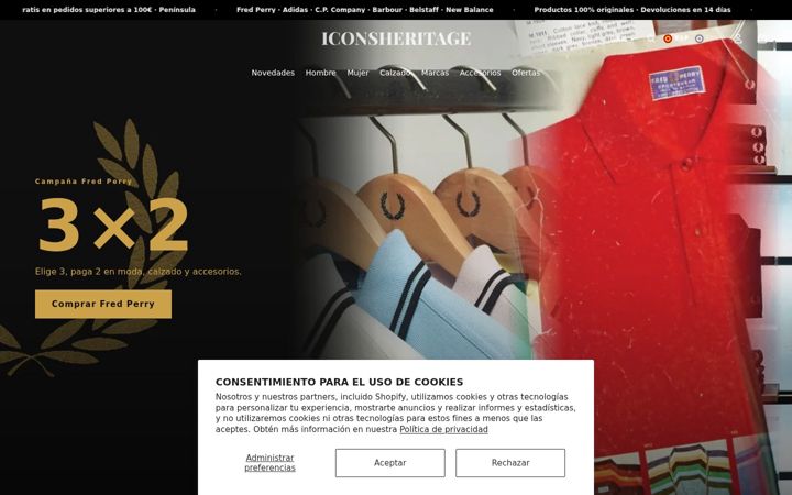 Screenshot of iconsheritage.com