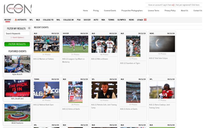 Screenshot of iconsportswire.com